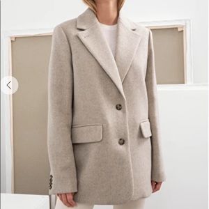 &Other Stories Wool Blend Oversized Blazer